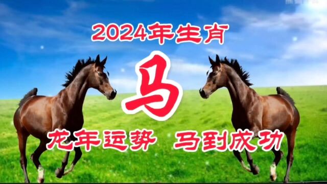 生肖马分别在2024年的运势