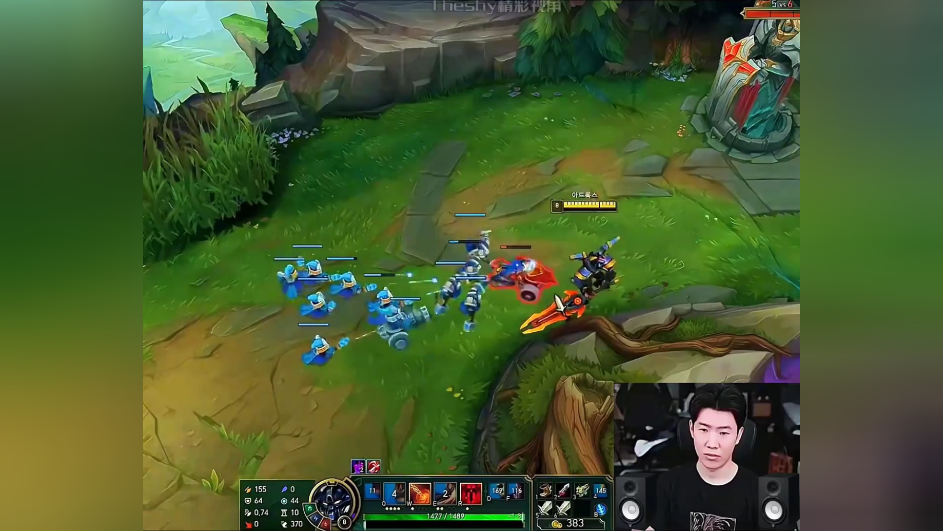 theshy剑魔vs王者纳尔,看shy哥是怎么用短手英雄折磨长手英雄的