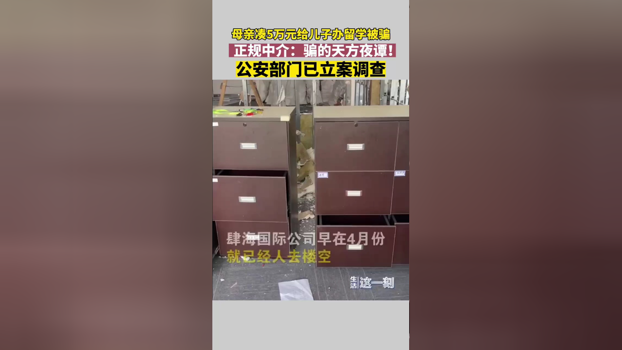 母亲凑5万元给儿子办留学被骗 正规中介:骗的天方夜谭