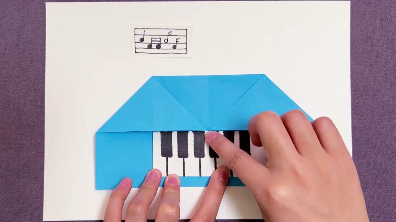 钢琴怎么折纸简单折法图片