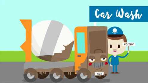 Construction Car Wash Song for Kids | Construction Trucks for Children