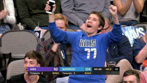 《NBA全场集锦》【得分】好比杀人诛心 东契奇面对防守撤步三分洞穿球网