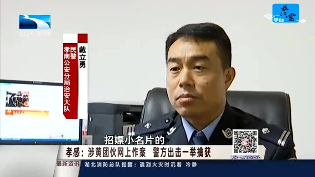 孝感:涉黄团伙网上作案 警方出击一举擒获