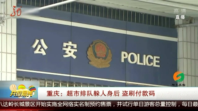 重庆:超市排队躲人身后 盗刷付款码