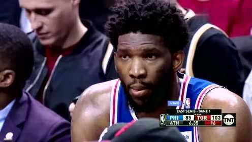 《NBA全场回放》【回放】76人vs猛龙第4节 伊巴卡连续倾盆血帽哈里斯