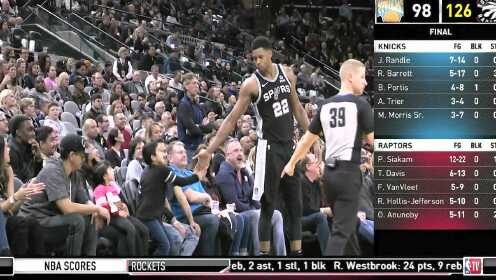 《NBA全场集锦》【回放】森林狼vs马刺 第3节 沃克登场成奇兵保留悬念