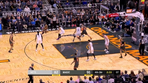 《NBA全场集锦》【原声】篮网89-101魔术 魔术7人得分上双主场生擒篮网