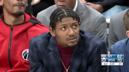 《NBA全场回放》【原声回放】尼克斯vs奇才第3节 罗宾逊飞身暴扣势大力沉