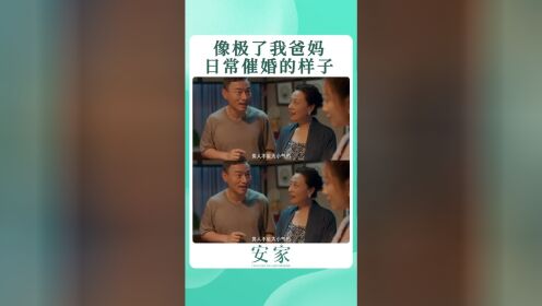 《安家》竖屏剧场 像极了我爸妈日常催婚的样子