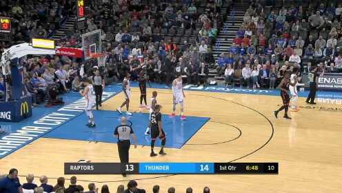 《NBA全场集锦》接球急停三分甩狙 洛瑞抽枪开镜3+1正中靶心