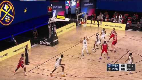 《NBA全场集锦》波尔以一敌三滑翔上篮不中 积极拼抢飞身补扣