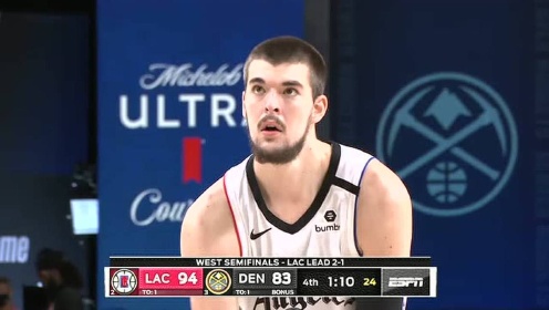 《NBA全场回放》【原声回放】快船vs掘金G4第4节 莱昂纳德砍瓜切菜收比赛
