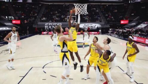 《NBA全场集锦》【原声】步行者111-119爵士 萨博尼斯22+15+7难敌米切尔22分伤退