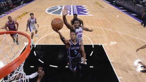 《NBA全场集锦》【球星】福克斯vs活塞集锦 接管联盟第一速度称号里突外投23分