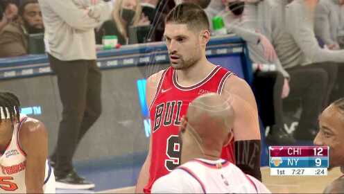 《NBA全场集锦》公牛vs尼克斯第1节中文解说回放