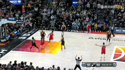 《NBA全场集锦》我看看谁还调侃我是凤雏？波普神兵天降逆天三分锁定胜局