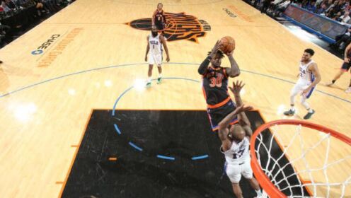 《NBA全场集锦》【球星】兰德尔vs76人集锦 全场24+9+7关键4分锁定胜局