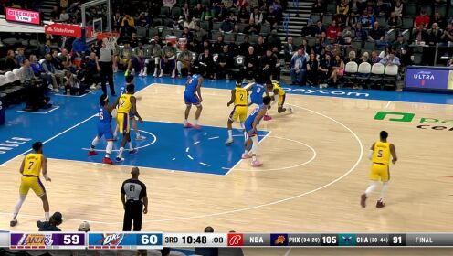 《俄克拉荷马雷霆》【回放】NBA常规赛：湖人vs雷霆第3节中文解说回放