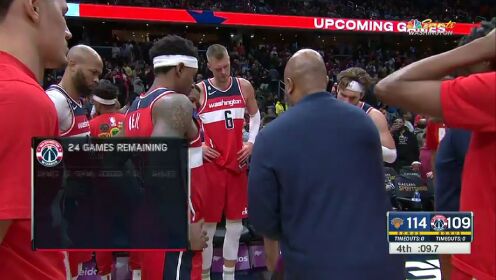 《NBA全场集锦》尼克斯vs奇才第4节英文原声回放
