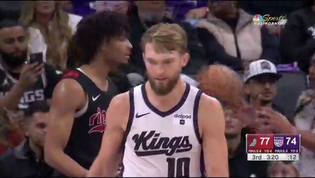 NBA常规赛：开拓者vs国王第3节中文解说回放