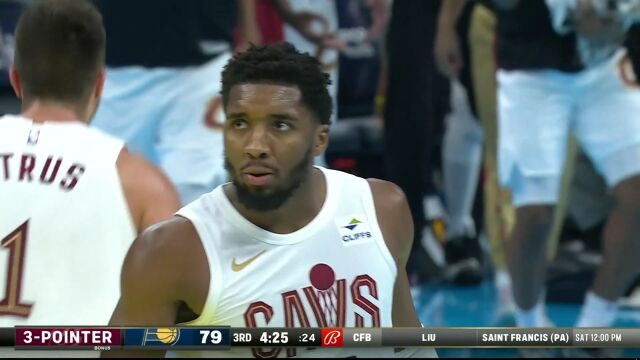 米切尔vs步行者集锦 38+9里突外投独扛进攻大旗难救主