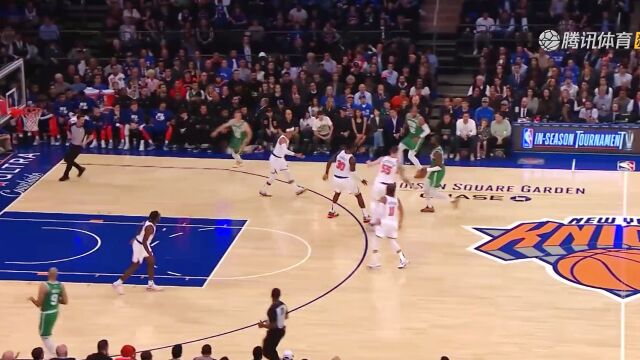 NBA：统治攻防！巴雷特欲上篮遭波神遮天大帽