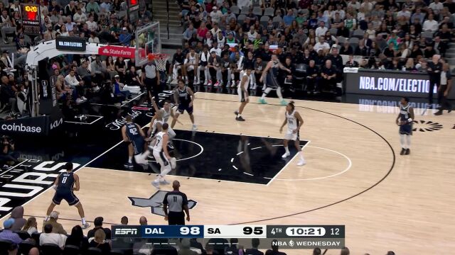 拆炸弹的工作还得交给我 东契奇单吃约翰逊后仰跳投得手