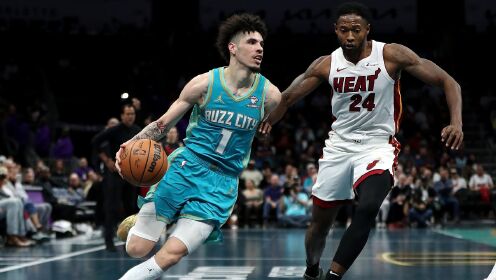 《NBA全场集锦》【球星】拉梅洛-鲍尔vs热火集锦 28+6+11团队指挥多次高难度进球