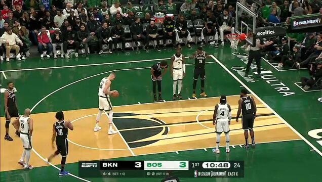 篮网vs凯尔特人英文原声全场回放