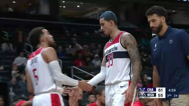 NBA季前赛：黄蜂vs奇才第3节中文解说回放