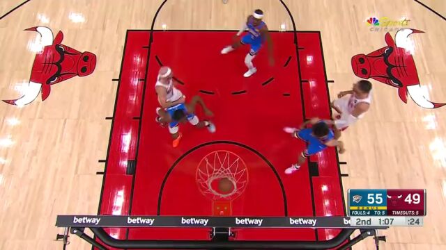 NBA常规赛：雷霆vs公共第2节中文解说回放