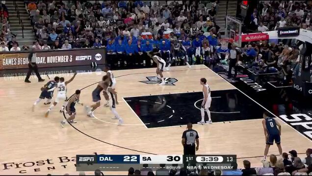 独行侠vs马刺第1节中文解说回放