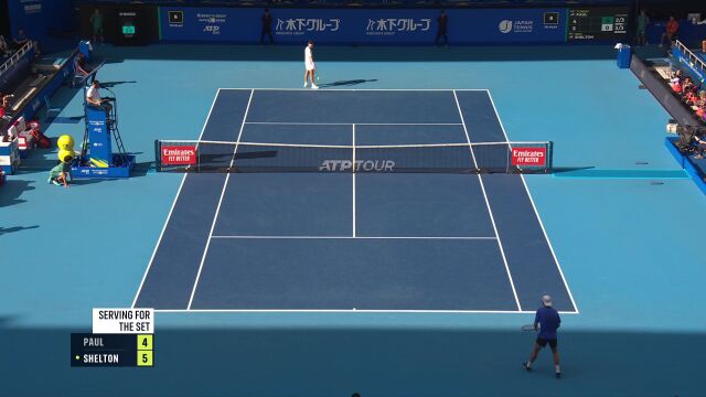 【回放】ATP500东京站 1/4决赛:保罗vs谢尔顿 第一盘