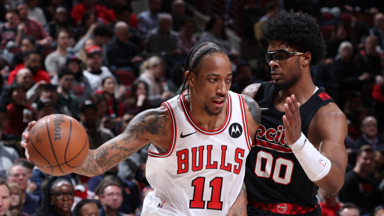 【球星】德罗赞vs开拓者集锦 全场28 5 6突破快下率队取胜