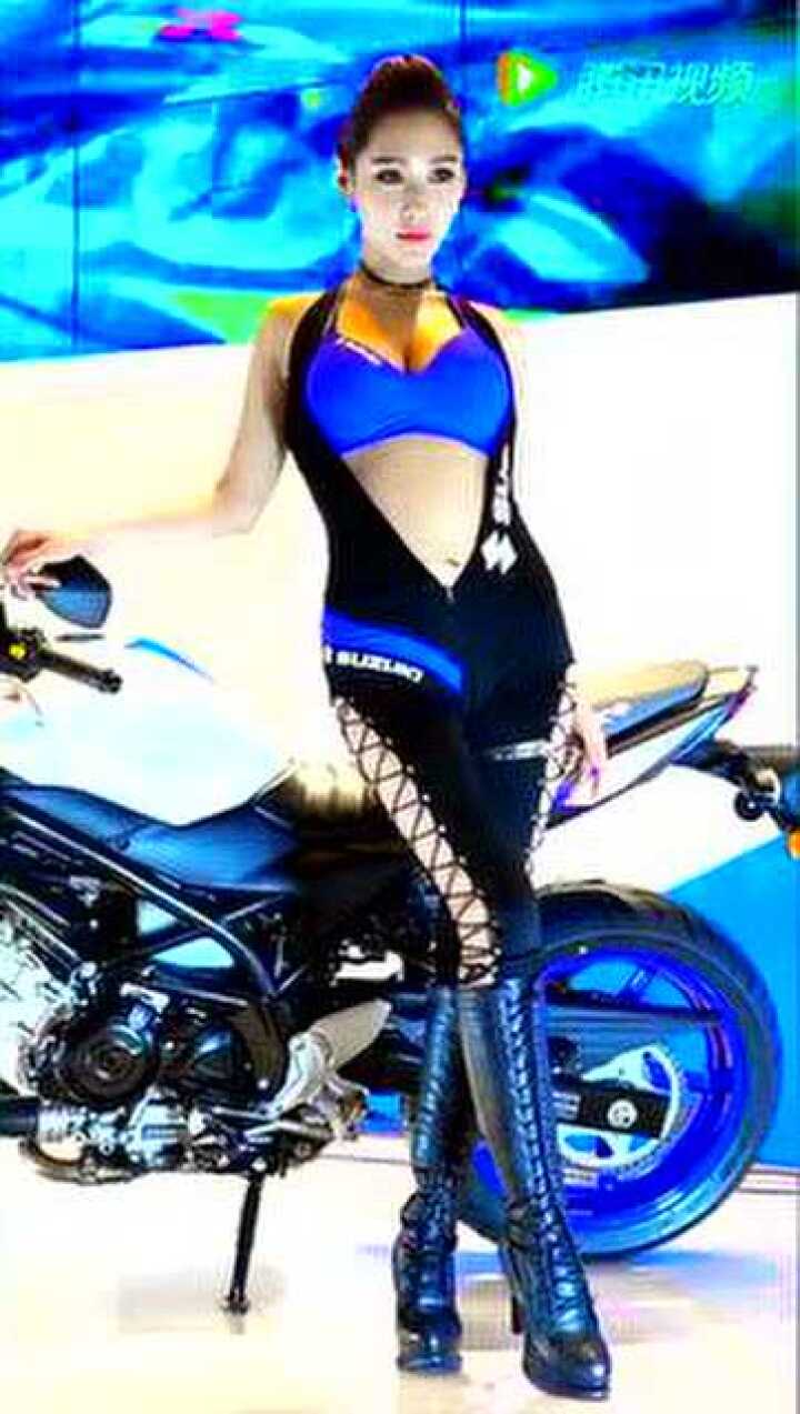 2016摩托车车展韩国美女模特_腾讯视频