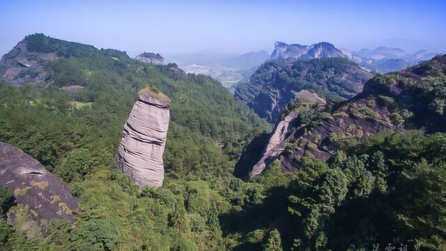 航拍连城冠豸山