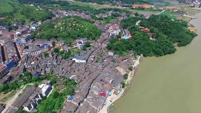 航拍衡东草市镇