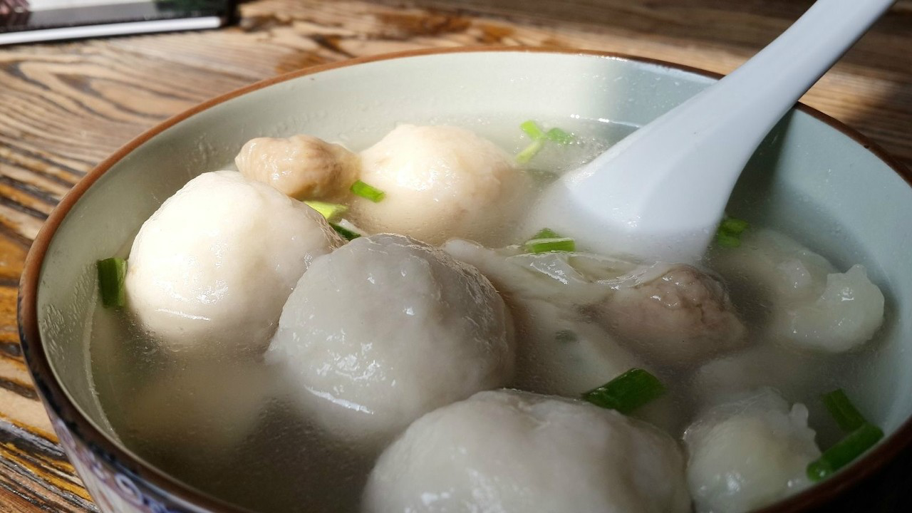 福州非遗永和手工鲨鱼丸从台湾流传过来的正宗鱼丸