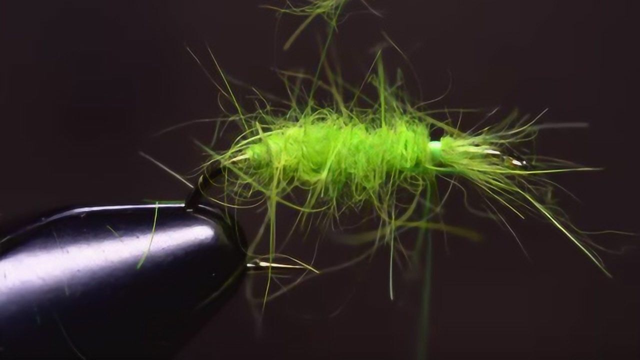 自制一款杂乱而简单的绿色飞蝇饵_腾讯视频