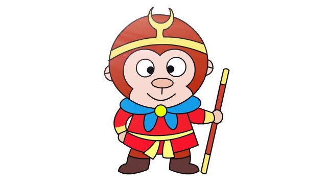 孙悟空简笔画唐僧的护花使者法术高超孩子的最爱