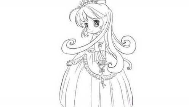 光之美少女公主动漫简笔画