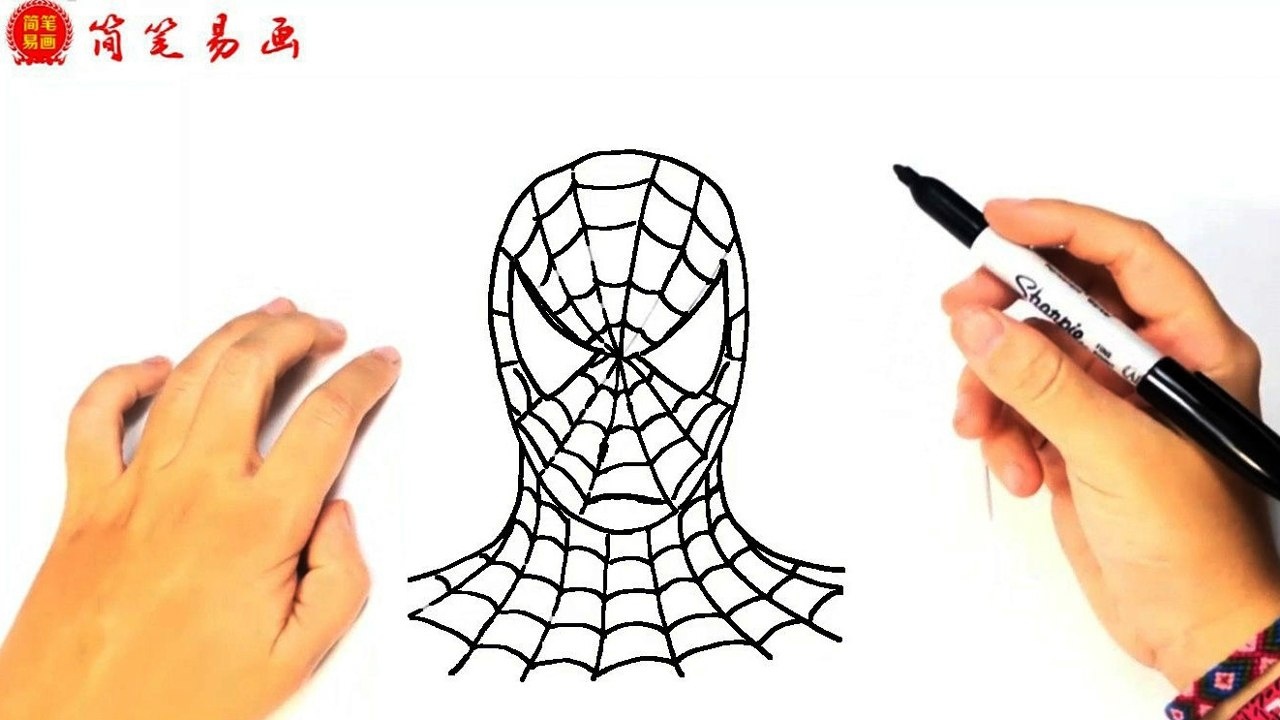 乐高蜘蛛人的简笔画图片