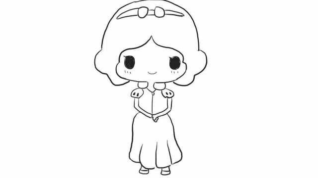 白雪公主幼儿亲子简笔画宝宝轻松学画画