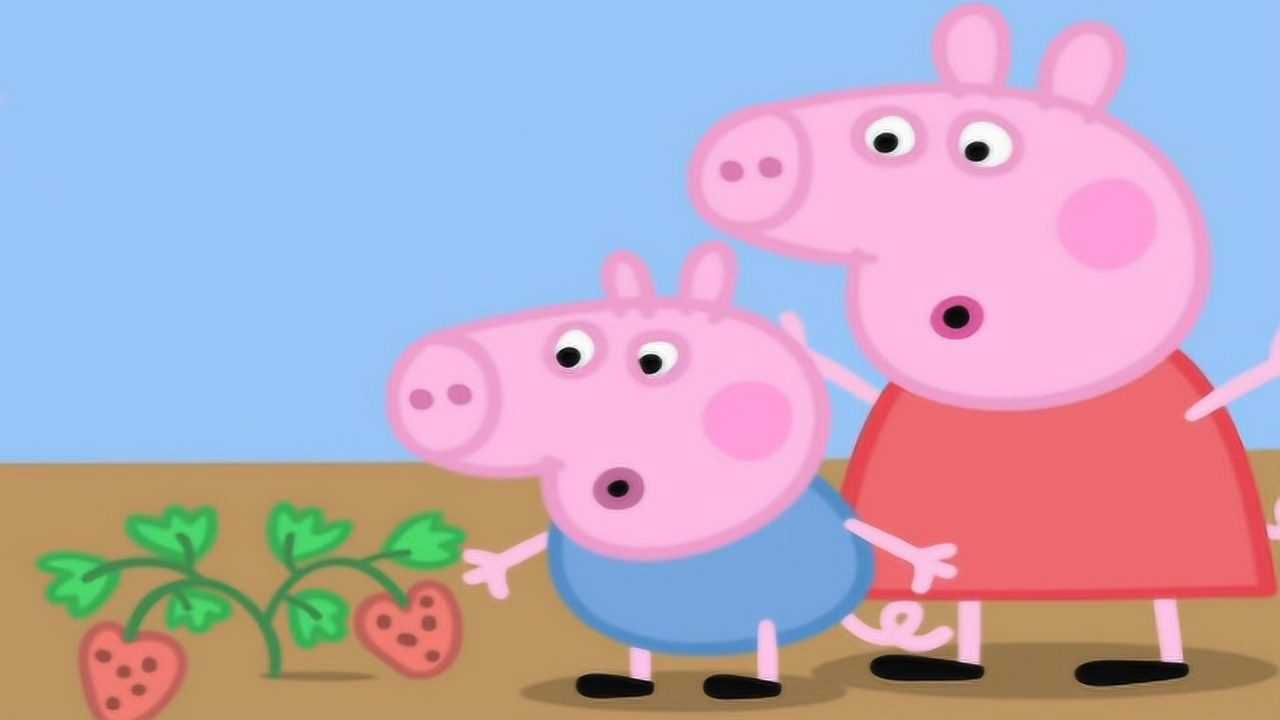 小猪佩奇给乔治带来礼物 乔治拆开礼物非常开心