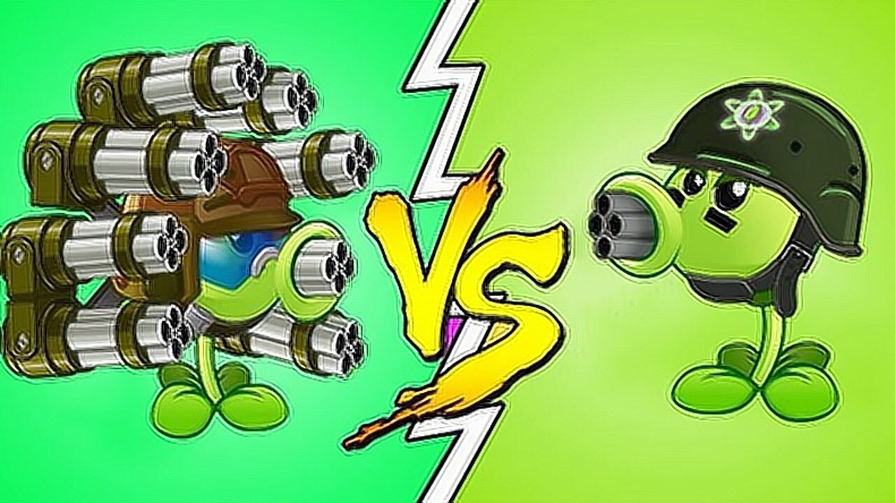 机枪射手vs双重豌豆射手,什么是实力悬殊看一眼你就明白了