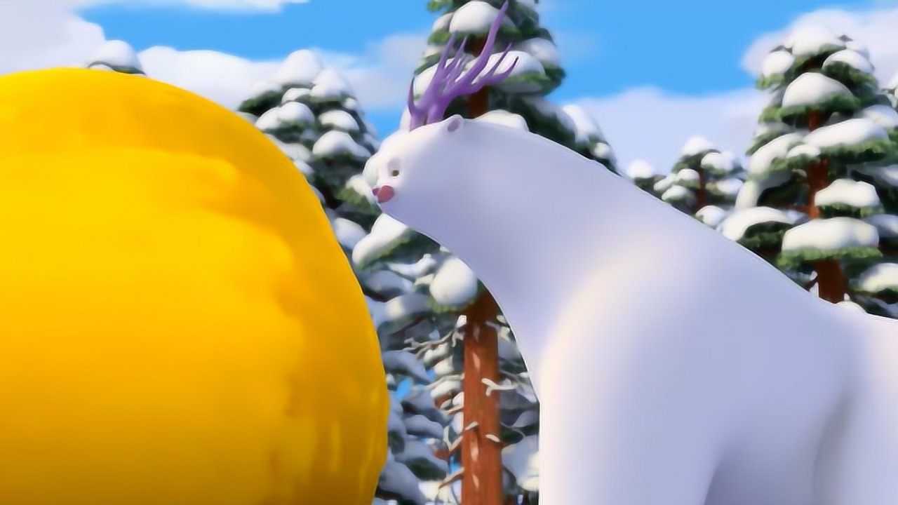 熊出没之雪岭熊风,原来大白熊是个吃货,蜂蜜雪球也是它的最爱_高清108