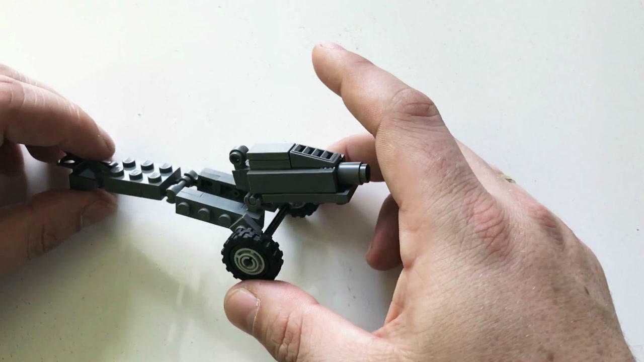 拼装乐高brickmania积木二战美军m1a175毫米榴弹炮