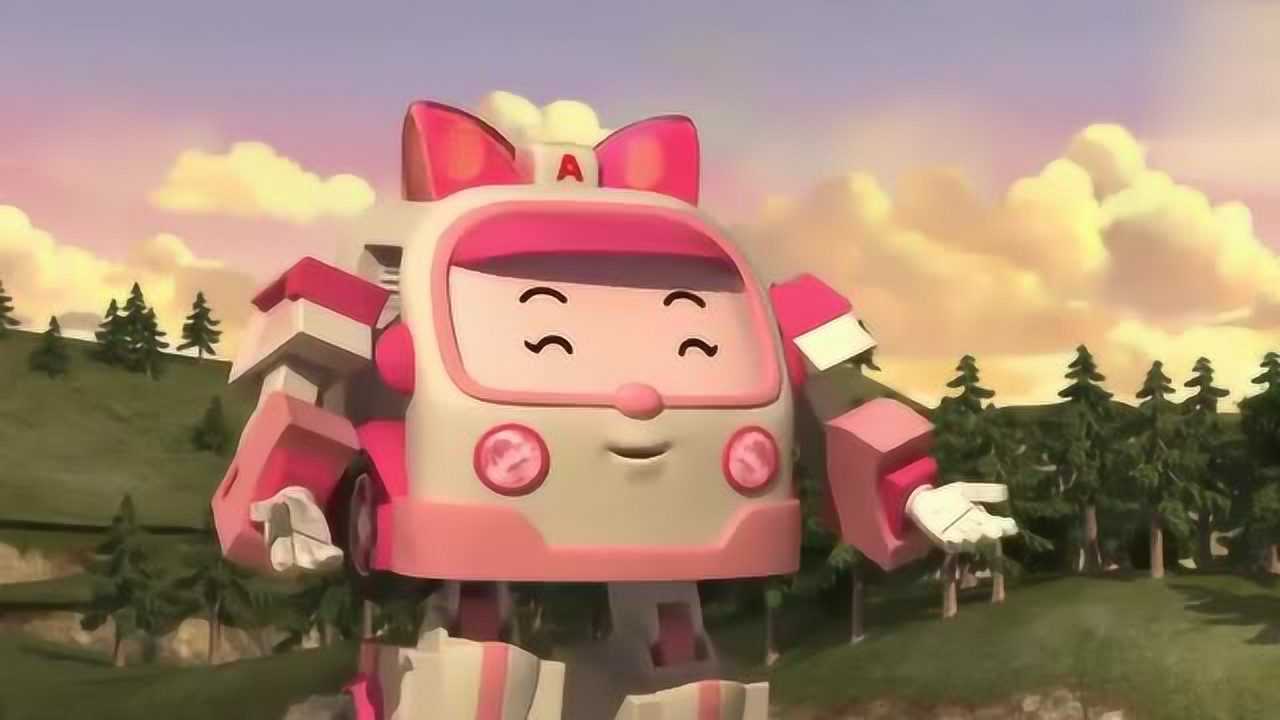 变形警车珀利安巴靠自己的力量爬上这么高的悬崖实在是太棒啦