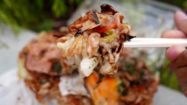 街头食品阪町海鲜饼,做法简单又好吃