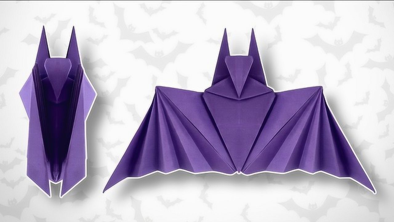 万圣节蝙蝠折纸太有创意了手工diy折纸视频教程